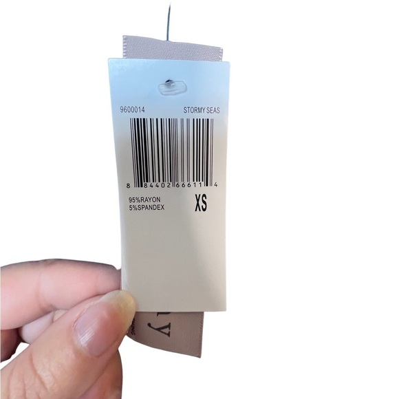 𝅺NWT Philosophy Elbow Sleeve Crew Neck Swing Dress Blue XS with side pockets - Picture 10 of 10